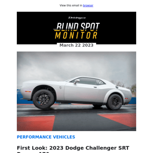 First Look: 2023 Dodge Challenger SRT Demon 170