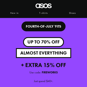 +15% off almost everything