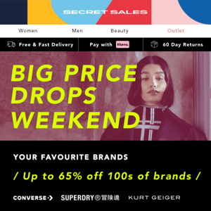 PRICE DROPS + Up to 65% off your fave brands!