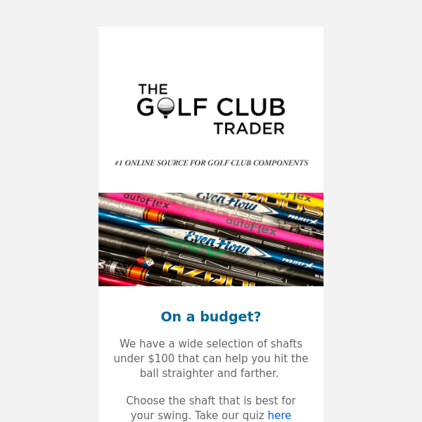 On a Budget? - The Golf Club Trader