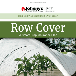 Protect Your Plants with Row Cover…