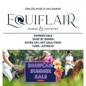 Hey Equiflair Saddlery, Extra 10% Off All Sale Items