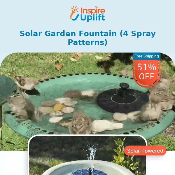 Transform Your Garden with Solar-Powered Fountain Magic! - Inspire