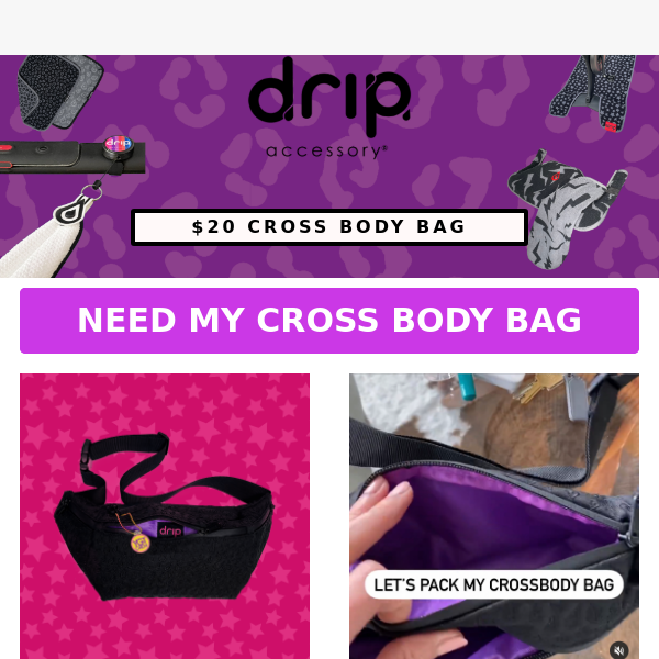 💦 Drip Accessory Cross Body Bag - 45% OFF! 💦