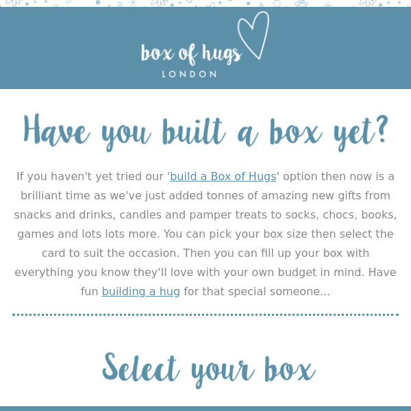 Have You Built A Box of Hugs Yet?