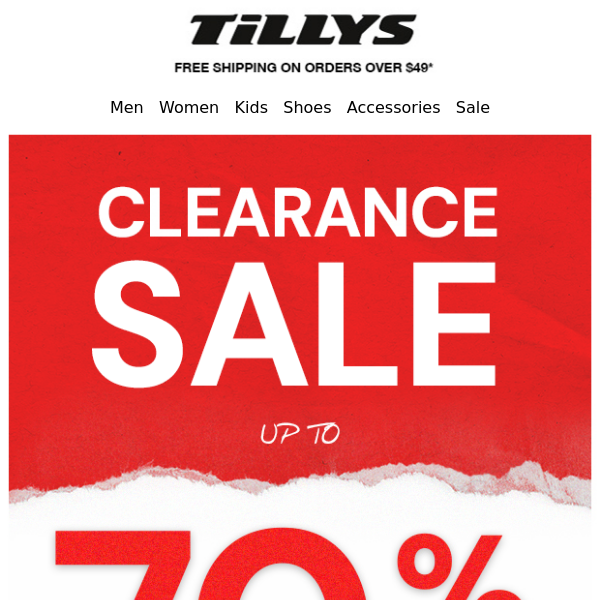 🔥 CLEARANCE SALE 🔥 up to 70% Off! - Tilly's