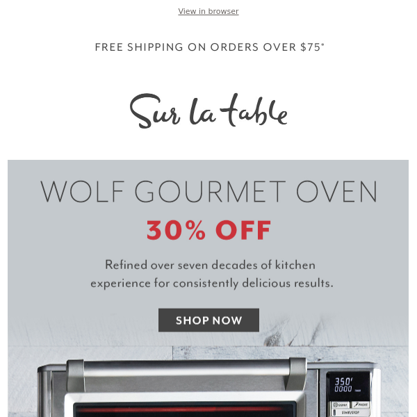 ⌛️ Time's (almost) up! Wolf Gourmet up to 30% off.