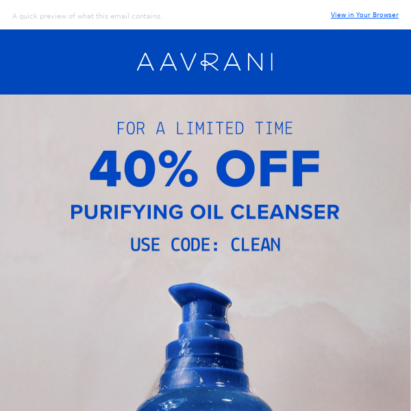 40% off the cleanser that sold out 3 times