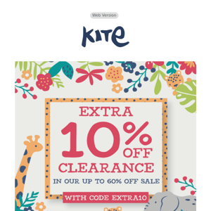 Ends midnight | EXTRA 10% off clearance