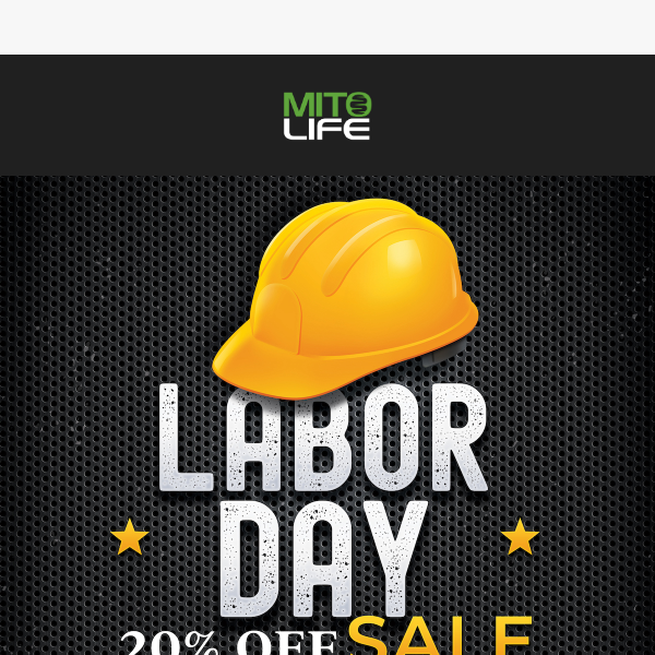 ⚒️ Labor Day Weekend Savings: 20% Off Sitewide!
