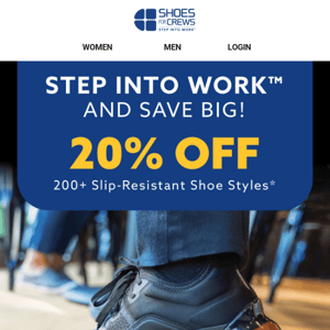 Step Into Work & Unlock 20% Off!