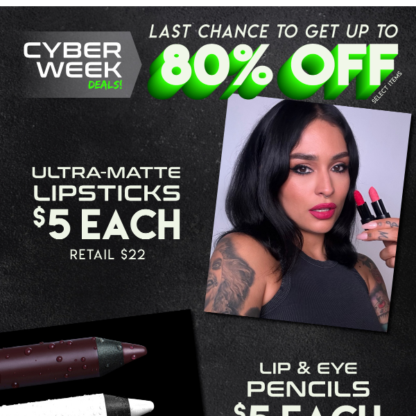 🛍️ Lipsticks & Pencils $5 each 😱 SHOP CYBER WEEK 🚨