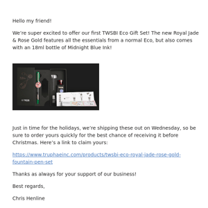 TWSBI Eco Gift Set Launch!