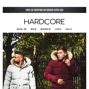 Wrap up warm with 50% OFF coats & jackets only at GOHARDCORE