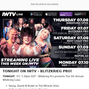 TONIGHT on IWTV - Blitzkrieg Pro!