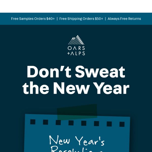 Don't Sweat Your Resolutions