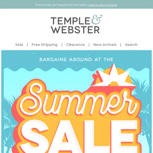 Up to 60% off Summer Sale 🏖️🍹