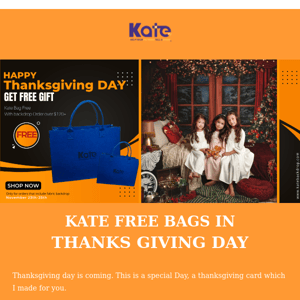💥💥FREE KATE BAG In Thanksgiving day 🍁🍁🍁