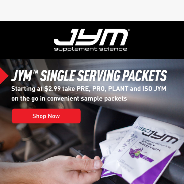 JYM > Take PRE, PRO, PLANT & ISO On The Go!