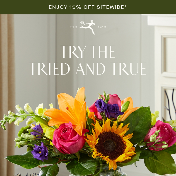 15% Off The Best Bouquets, Gifts, And More!
