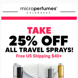 Travel spray clearance galore!