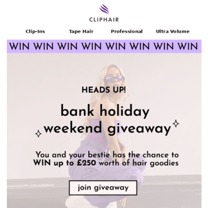You Can Win Something this weekend Clip Hair!✨