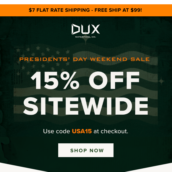 15% off sitewide starts NOW