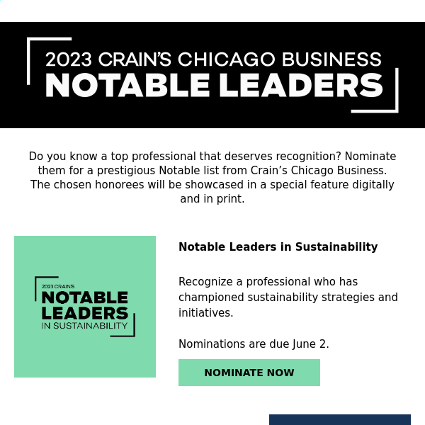 Nominate a top professional in their field