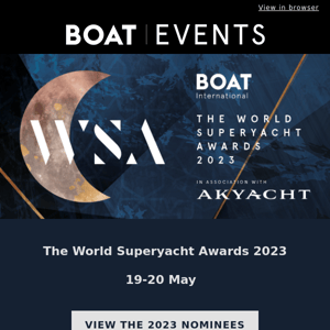 The 2023 World Superyacht Awards nominees revealed