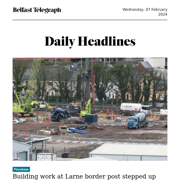 Work at Larne border stepped up despite DUP deal