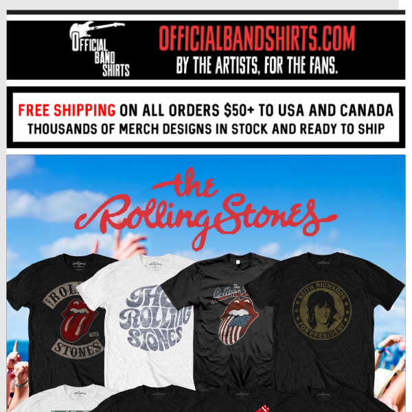 20% Off Sitewide, No Order Minimum + The New '23 Rolling Stones Collection