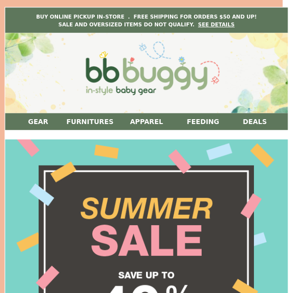 BB Buggy: BIG BIG Summer SALE ON now