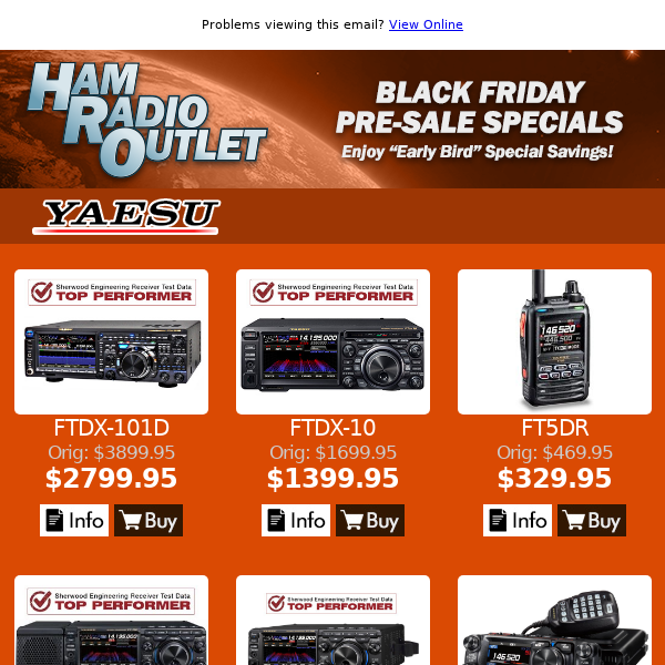 HRO Black Friday Pre-Sale Starts Now! - Ham Radio Outlet