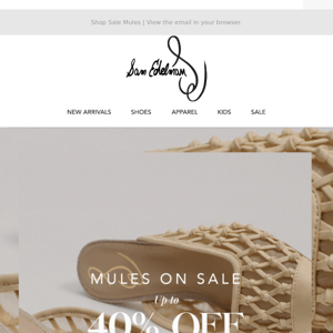 Mules on Sale! Up to 40% off