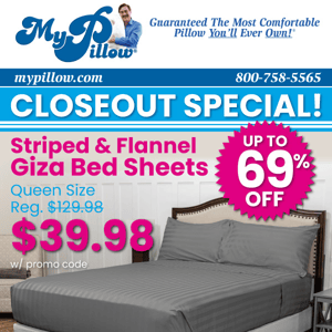 Rollback Bed Sheet Special!