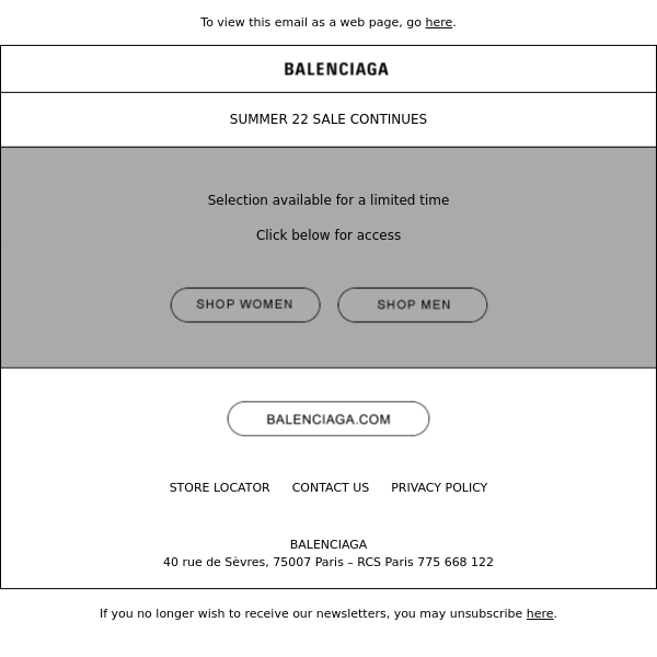 Balenciaga Emails, Sales & Deals - Page 1