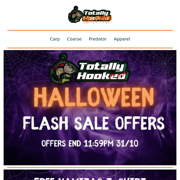 🎃🎣 Halloween Treats From Totally Hooked 🎣🎃 Free Navitas T-Shirt, Win a Mozzi Zappa and More!