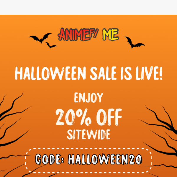 No tricks, just treats- Save 20% 🎃