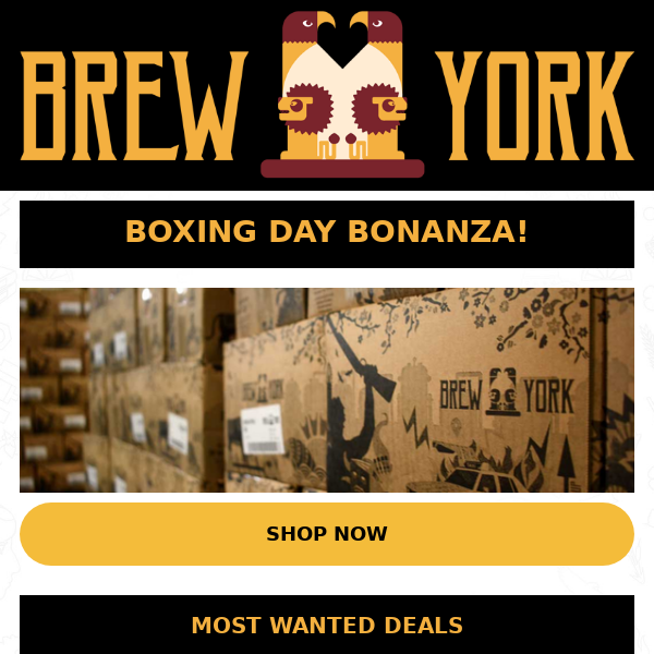 Brew York Boxing Day Bonanza! 🍻