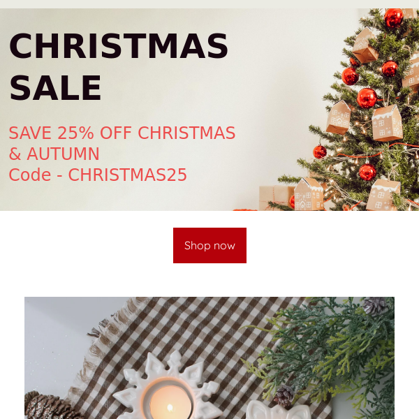 SAVE 25% OFF CHRISTMAS & AUTUMN 🎄