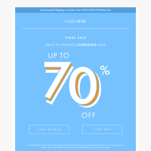 Up to 70% Off Starts Now