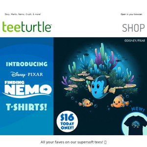 NEW Finding Nemo t-shirts! 🌊 🐠 🐡