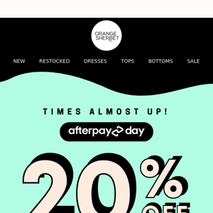 ⏰TIMES TICKING⏰20% OFF MUST END TONIGHT!