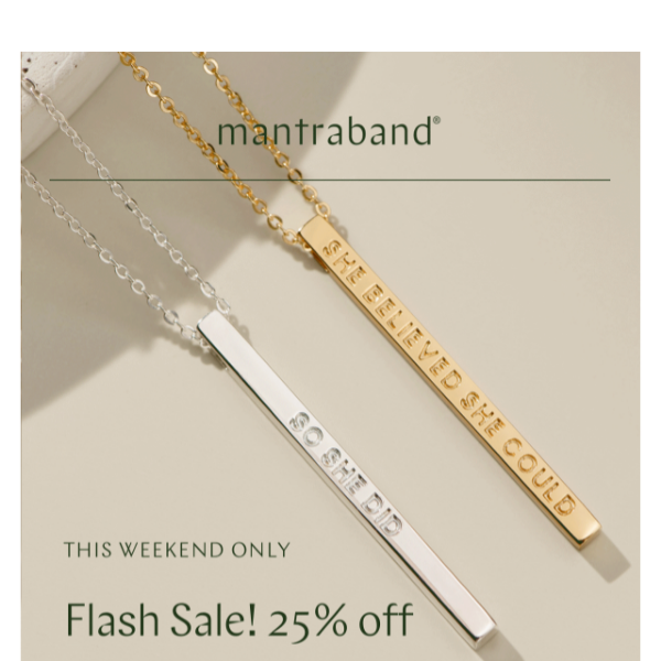 Flash Sale! 25% OFF Radiant & Bar Necklaces ✨