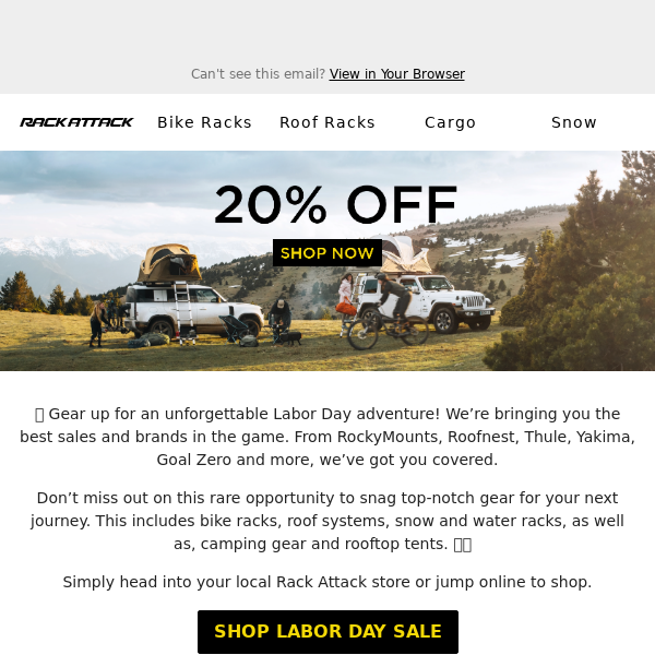 Rack Attack Latest Emails Sales Deals