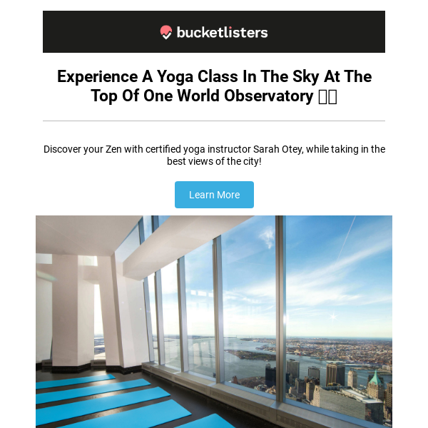 This Weekend: Yoga On The 102nd Floor at One World ☁️🏙️