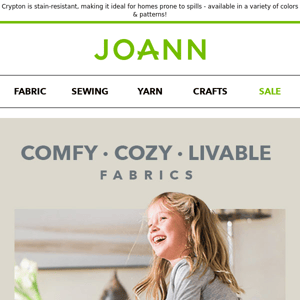 👏 A message from JOANN... The perfect fabric for pets and kids is here! 👏