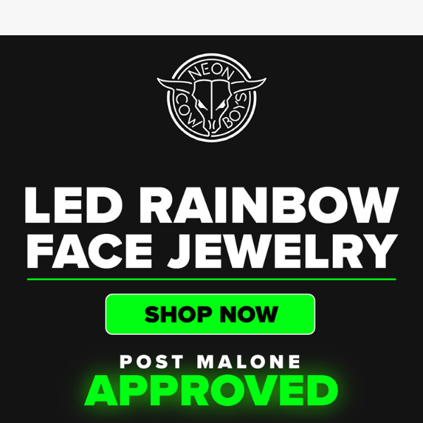 See what Post Malone had to say about the LED Rainbow Face Jewelry! 😱 🌈