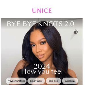 UNice Bye-Bye Knots Wig Upgrade, Price Dropped Extra 15% Off