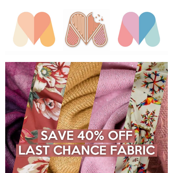 Our 40% Off Fabric Sale Ends Sunday